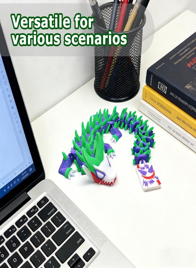 Kizcmvre 3D Printed Dragon,10 in 3D Printed Dragon Model,Unique 3D Animals Collectible,Flexible Articulated Fantasy 3D Dragon Fidget Toys for Creative Desk Decor Fun Gift.(2 Pcs) - Image 4